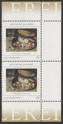 BUND 2009 Michel-Nummer 2761 postfrisch vert.PAAR ECKRÄNDER oben rechts/unten rechts