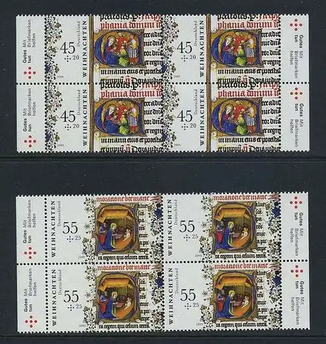 BUND 2009 Michel-Nummer 2763-2764 postfrisch SATZ(2) BLÖCKE RÄNDER rechts/links