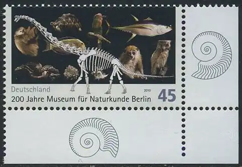 BUND 2010 Michel-Nummer 2775 postfrisch EINZELMARKE ECKRAND unten rechts