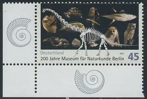 BUND 2010 Michel-Nummer 2775 postfrisch EINZELMARKE ECKRAND unten links