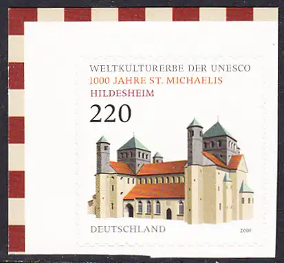 BUND 2010 Michel-Nummer 2779 postfrisch EINZELMARKE ECKRAND oben links (d) -aus MH/selbstklebend-