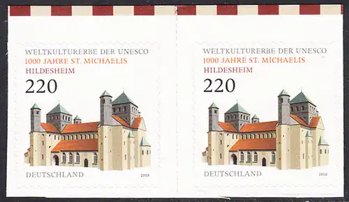 BUND 2010 Michel-Nummer 2779 postfrisch horiz.PAAR RAND oben (b) -aus MH/selbstklebend-