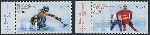 BUND 2010 Michel-Nummer 2781-2782 postfrisch SATZ(2) EINZELMARKEN RÄNDER links