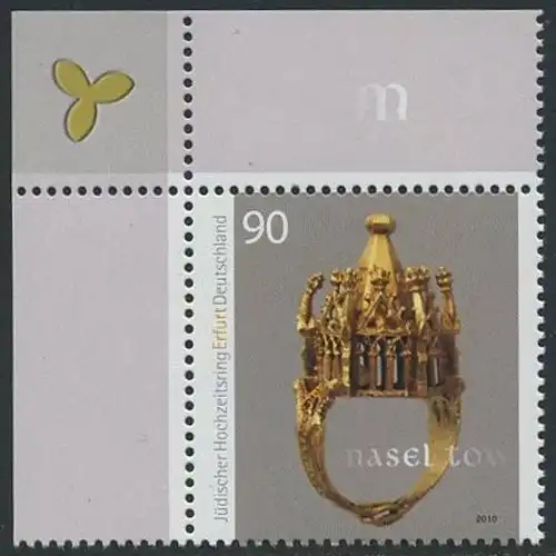 BUND 2010 Michel-Nummer 2784 postfrisch EINZELMARKE ECKRAND oben links