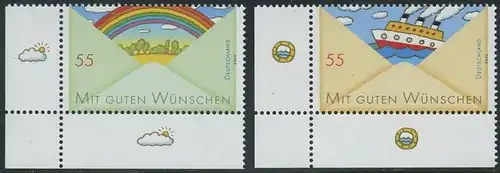 BUND 2010 Michel-Nummer 2786-2787 postfrisch SATZ(2) EINZELMARKEN ECKRÄNDER unten links