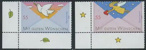 BUND 2010 Michel-Nummer 2790-2791 postfrisch SATZ(2) EINZELMARKEN ECKRÄNDER unten links