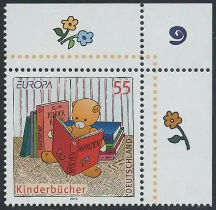 BUND 2010 Michel-Nummer 2796 postfrisch EINZELMARKE ECKRAND oben rechts