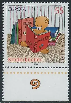 BUND 2010 Michel-Nummer 2796 postfrisch EINZELMARKE RAND unten (c)