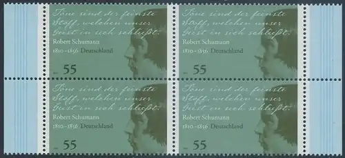 BUND 2010 Michel-Nummer 2797 postfrisch BLOCK RÄNDER rechts/links