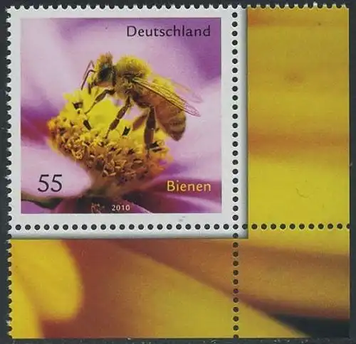BUND 2010 Michel-Nummer 2798 postfrisch EINZELMARKE ECKRAND unten rechts