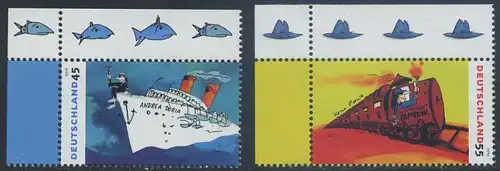 BUND 2010 Michel-Nummer 2803-2804 postfrisch SATZ(2) EINZELMARKEN ECKRÄNDER oben links