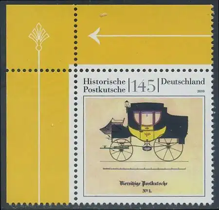 BUND 2010 Michel-Nummer 2806 postfrisch EINZELMARKE ECKRAND oben links