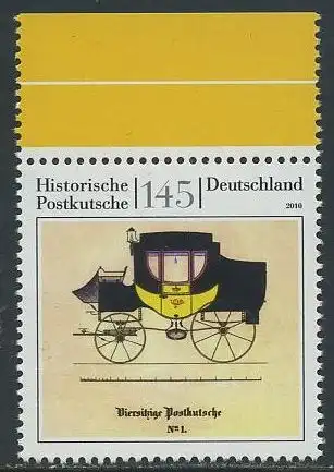 BUND 2010 Michel-Nummer 2806 postfrisch EINZELMARKE RAND oben