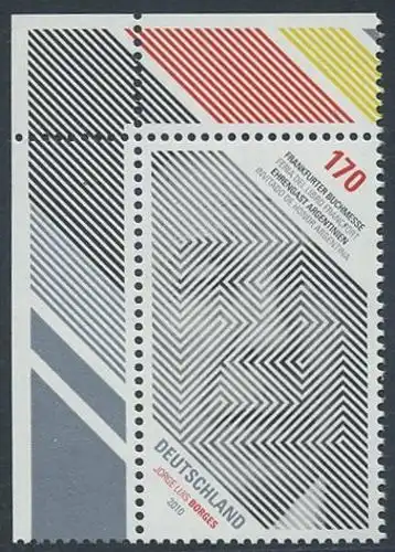 BUND 2010 Michel-Nummer 2815 postfrisch EINZELMARKE ECKRAND oben links