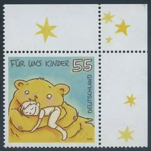 BUND 2010 Michel-Nummer 2818 postfrisch EINZELMARKE ECKRAND oben rechts