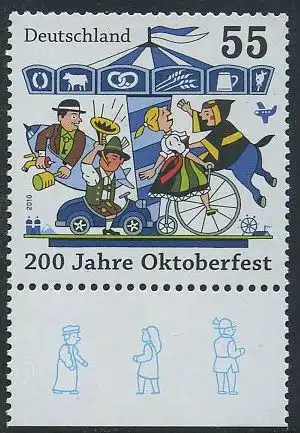 BUND 2010 Michel-Nummer 2820 postfrisch EINZELMARKE RAND unten (c)