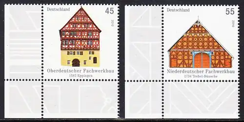BUND 2010 Michel-Nummer 2823-2824 postfrisch SATZ(2) EINZELMARKEN ECKRÄNDER unten links