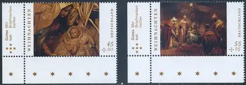 BUND 2010 Michel-Nummer 2829-2830 postfrisch SATZ(2) EINZELMARKEN ECKRÄNDER unten links