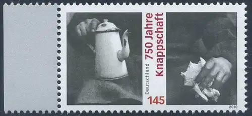 BUND 2010 Michel-Nummer 2831 postfrisch EINZELMARKE RAND links