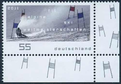 BUND 2010 Michel-Nummer 2834 postfrisch EINZELMARKE ECKRAND unten rechts