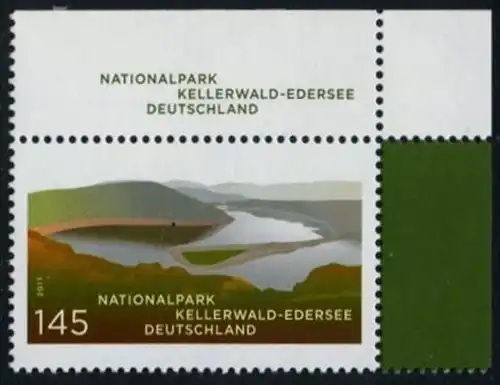 BUND 2011 Michel-Nummer 2841 postfrisch EINZELMARKE ECKRAND oben rechts