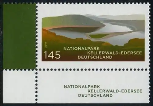 BUND 2011 Michel-Nummer 2841 postfrisch EINZELMARKE ECKRAND unten links