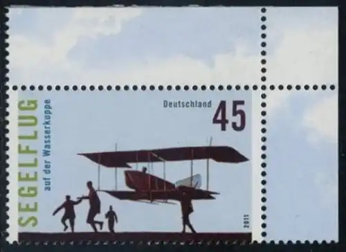 BUND 2011 Michel-Nummer 2842 postfrisch EINZELMARKE ECKRAND oben rechts