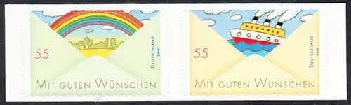 BUND 2011 Michel-Nummer 2848-2849 postfrisch horiz.PAAR (b) -aus MH/selbstklebend-