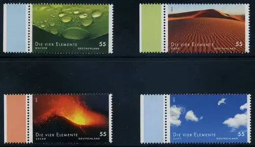 BUND 2011 Michel-Nummer 2852-2855 postfrisch SATZ(4) EINZELMARKEN RÄNDER links (c)