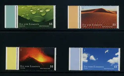 BUND 2011 Michel-Nummer 2852-2855 postfrisch SATZ(4) EINZELMARKEN RÄNDER links (a)