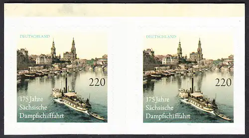 BUND 2011 Michel-Nummer 2874 postfrisch horiz.PAAR RAND oben -aus MH/selbstklebend-