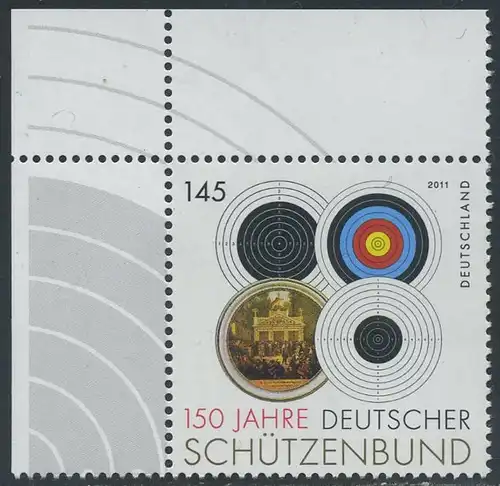 BUND 2011 Michel-Nummer 2881 postfrisch EINZELMARKE ECKRAND oben links