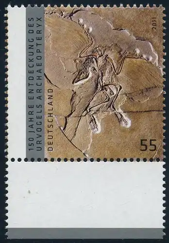 BUND 2011 Michel-Nummer 2887 postfrisch EINZELMARKE RAND unten