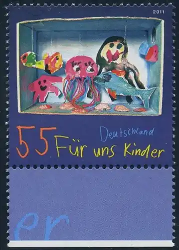 BUND 2011 Michel-Nummer 2888 postfrisch EINZELMARKE RAND unten (b)