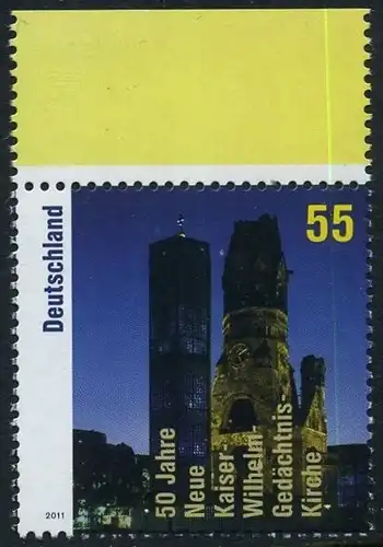 BUND 2011 Michel-Nummer 2898 postfrisch EINZELMARKE RAND oben