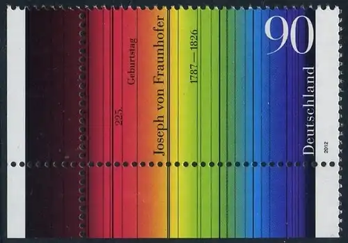 BUND 2012 Michel-Nummer 2907 postfrisch EINZELMARKE ECKRAND unten links