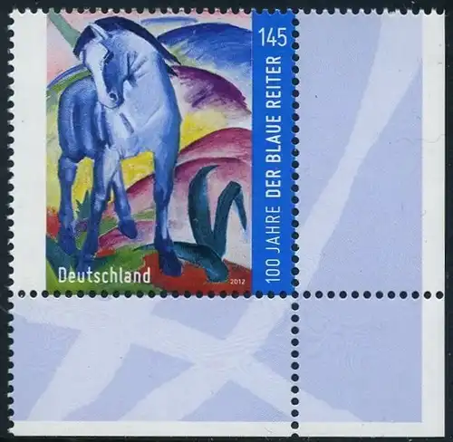 BUND 2012 Michel-Nummer 2911 postfrisch EINZELMARKE ECKRAND unten rechts