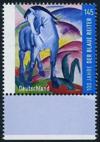 BUND 2012 Michel-Nummer 2911 postfrisch EINZELMARKE RAND unten (a)