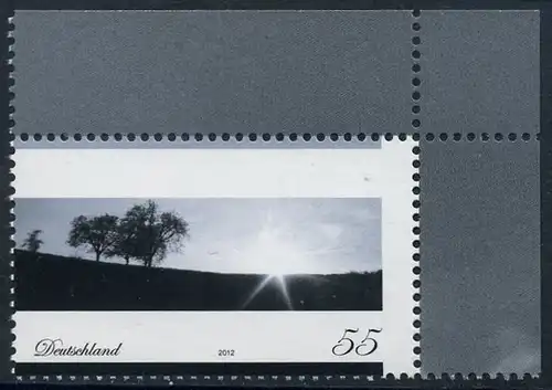 BUND 2012 Michel-Nummer 2920 postfrisch EINZELMARKE ECKRAND oben rechts