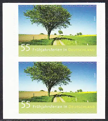 BUND 2012 Michel-Nummer 2923 postfrisch vert.PAAR (a) -aus MH/selbstklebend-