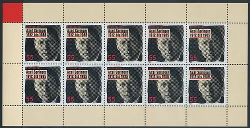 BUND 2012 Michel-Nummer 2927 postfrisch BOGEN(10)