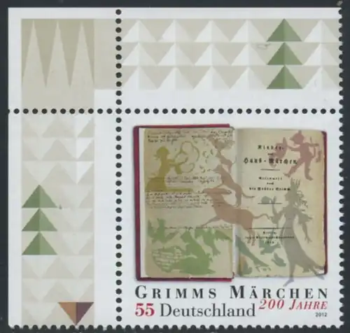 BUND 2012 Michel-Nummer 2938 postfrisch EINZELMARKE ECKRAND oben links