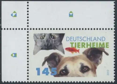 BUND 2012 Michel-Nummer 2945 postfrisch EINZELMARKE ECKRAND oben links