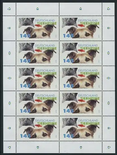 BUND 2012 Michel-Nummer 2945 postfrisch BOGEN(10)