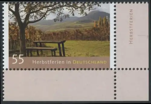 BUND 2012 Michel-Nummer 2953 postfrisch EINZELMARKE ECKRAND unten rechts