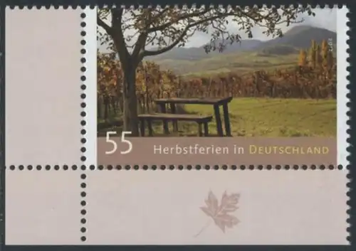 BUND 2012 Michel-Nummer 2953 postfrisch EINZELMARKE ECKRAND unten links