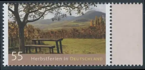 BUND 2012 Michel-Nummer 2953 postfrisch EINZELMARKE RAND rechts (b)