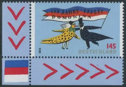 BUND 2012 Michel-Nummer 2957 postfrisch EINZELMARKE ECKRAND unten links