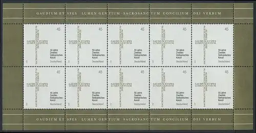 BUND 2012 Michel-Nummer 2958 postfrisch BOGEN(10)