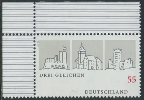 BUND 2012 Michel-Nummer 2959 postfrisch EINZELMARKE ECKRAND oben links
